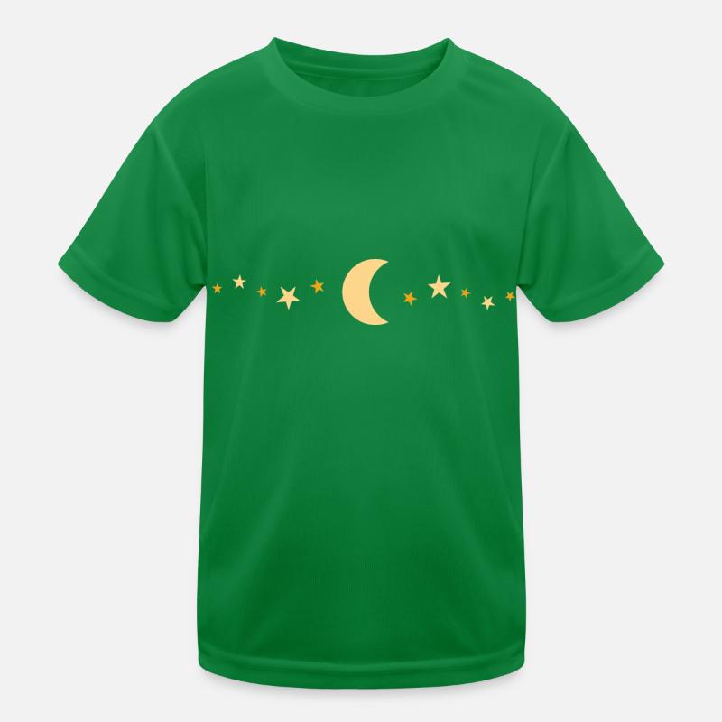 Moon and star patterned design Kids Functional T-Shirt