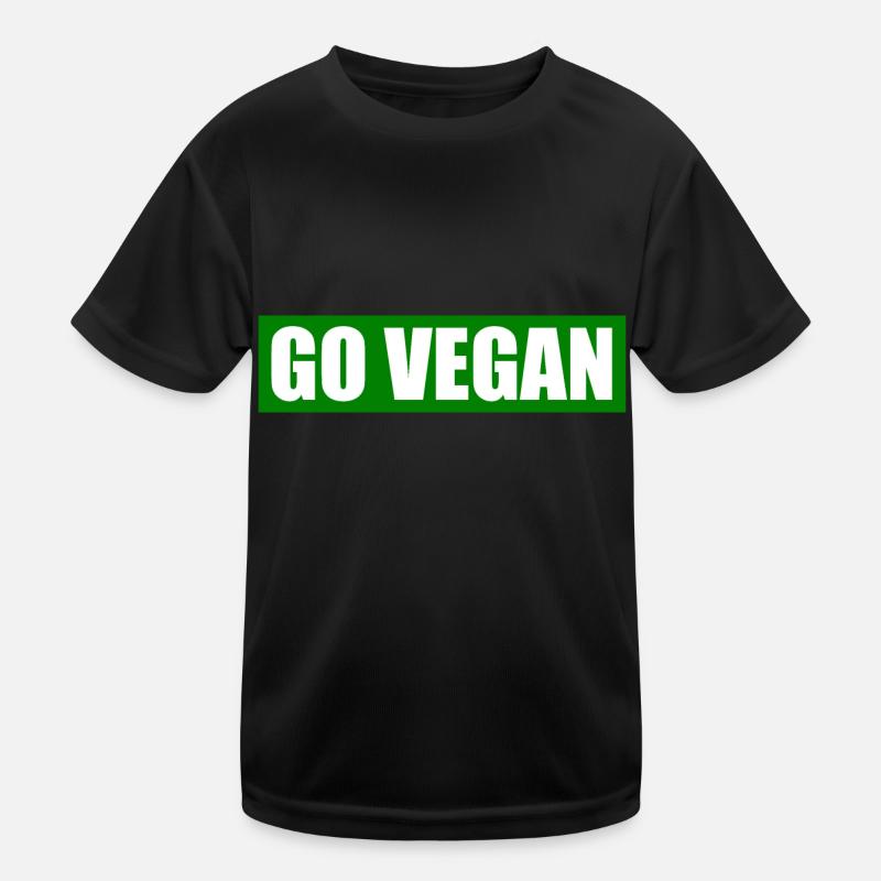 Go vegan Kinder Funktions-T-Shirt
