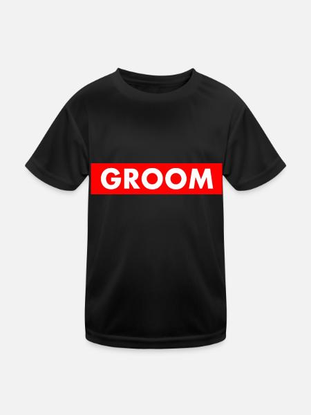 Groom - Kids Functional T-Shirt - black - Front