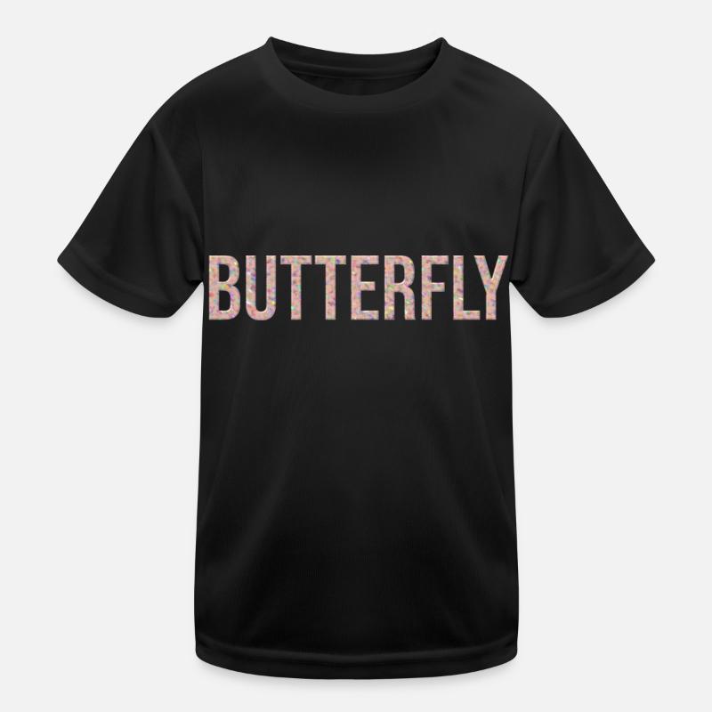Butterfly Schmetterling 3D Marmor Textur Kinder Funktions-T-Shirt