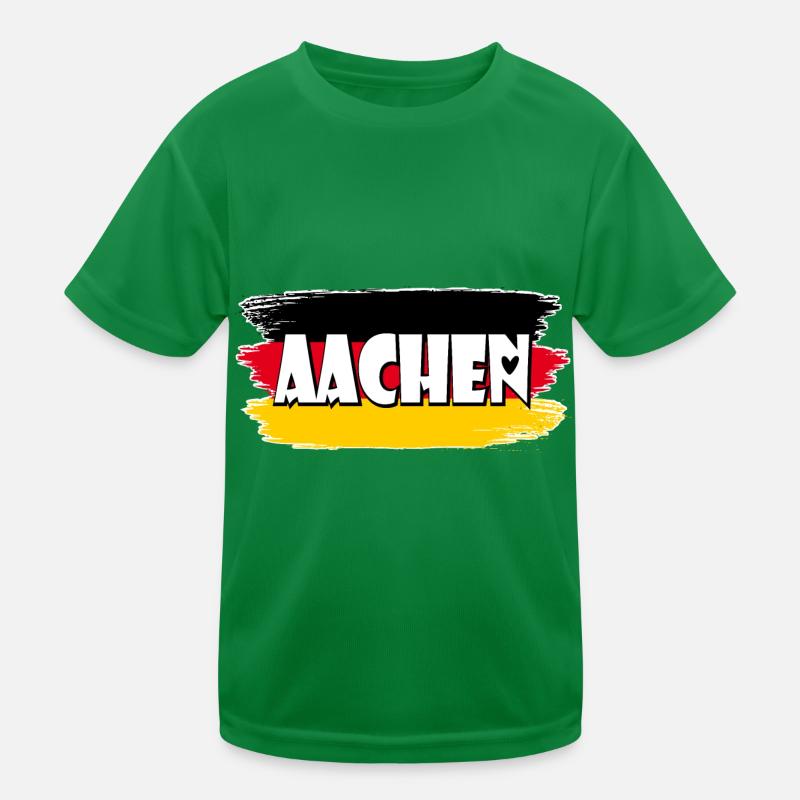 Aachen Germany Flag Kids Functional T-Shirt