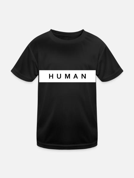 HUMANE - Kids Functional T-Shirt - black - Front