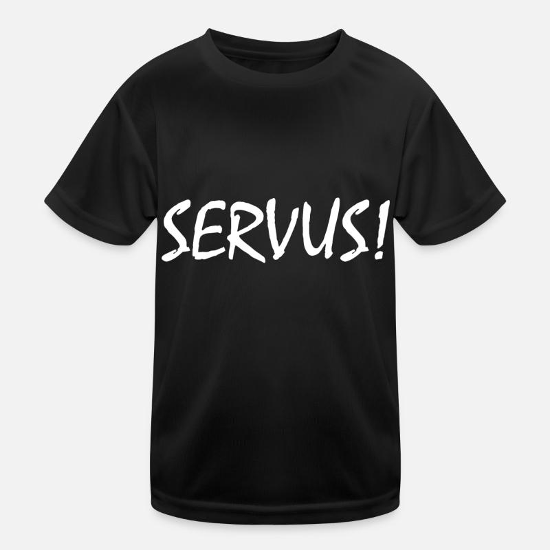 Servus - Kinder Funktions-T-Shirt - Schwarz