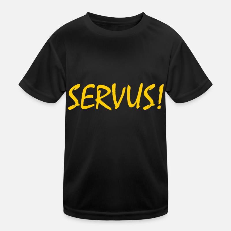 Servus - Kinder Funktions-T-Shirt - Schwarz