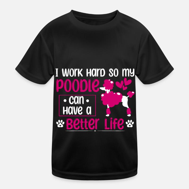 Work for Poodle Mama Dog Standard Poodle Kids Functional T-Shirt