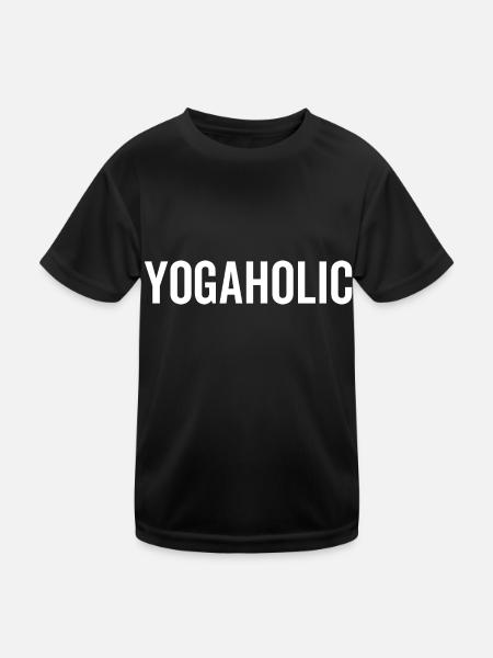 Yogaholic - T-shirt sport Enfant - noir - Devant