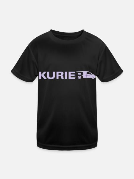 Kurier - Kinder Funktions-T-Shirt - Schwarz - Vorne
