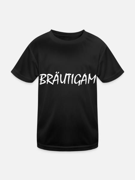 Bräutigam - Kinder Funktions-T-Shirt - Schwarz