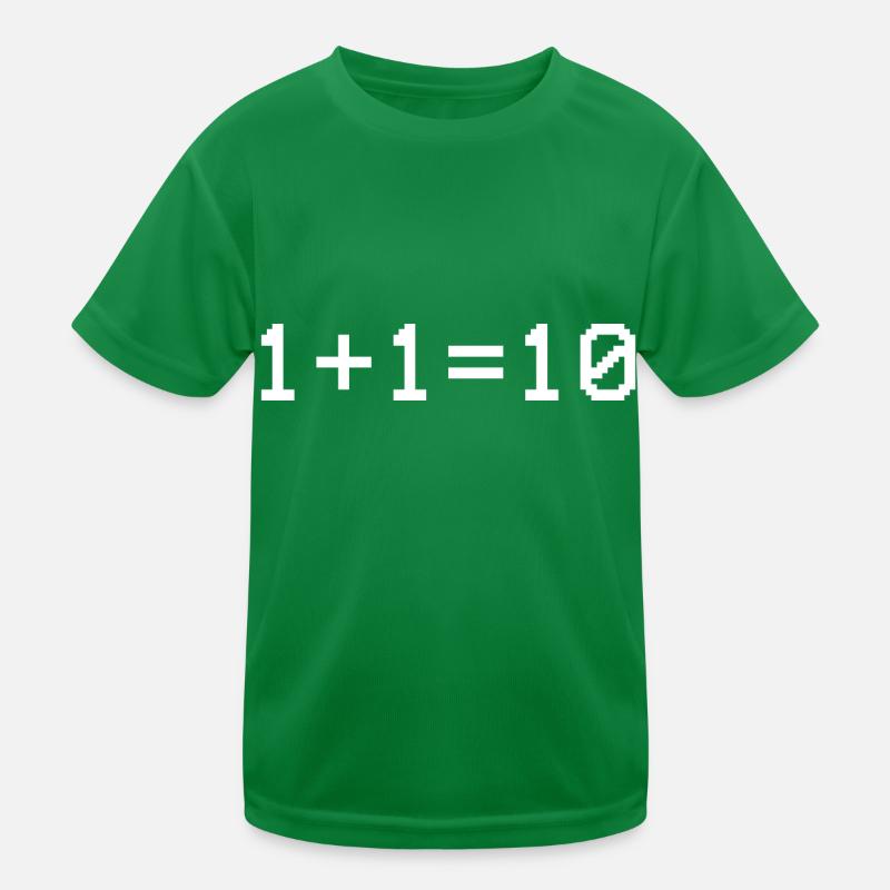 1+1=10 Lustiges Informatik Informatiker Binär Kinder Funktions-T-Shirt