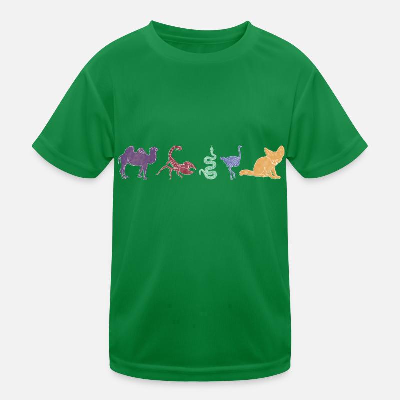 Boho Line Art Design, Series "Desert" Kids Functional T-Shirt