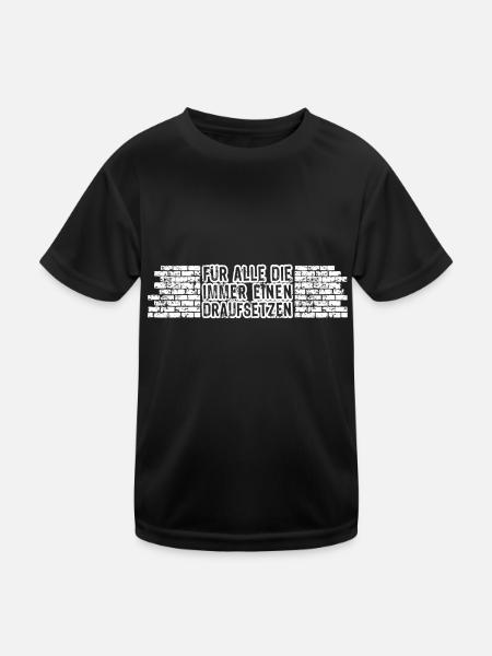 Maurer Mauern Baustelle - Kinder Funktions-T-Shirt - Schwarz - Vorne