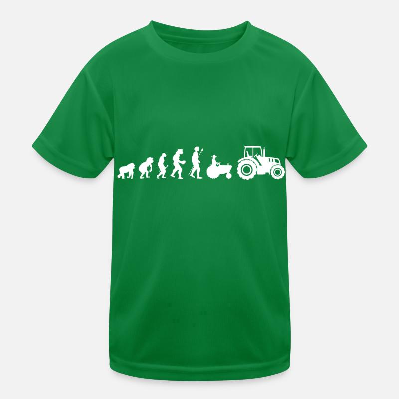 Evolution des Traktors Kinder Funktions-T-Shirt