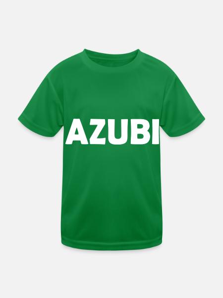 Azubi - Kinder Funktions-T-Shirt - Kelly Green - Vorne