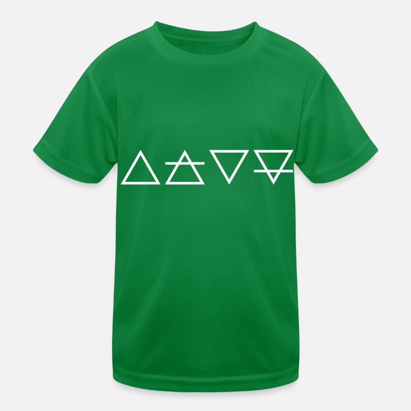 Wicca elements fire air water earth Kids Functional T-Shirt