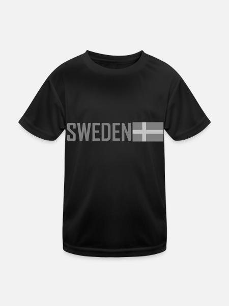 Tactical Grey Schweden - Kinder Funktions-T-Shirt - Schwarz - Vorne