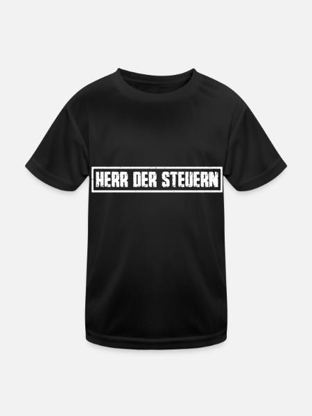 Herr Der Steuern Steuerberater Finanzamt Steuern - Kinder Funktions-T-Shirt - Schwarz - Vorne