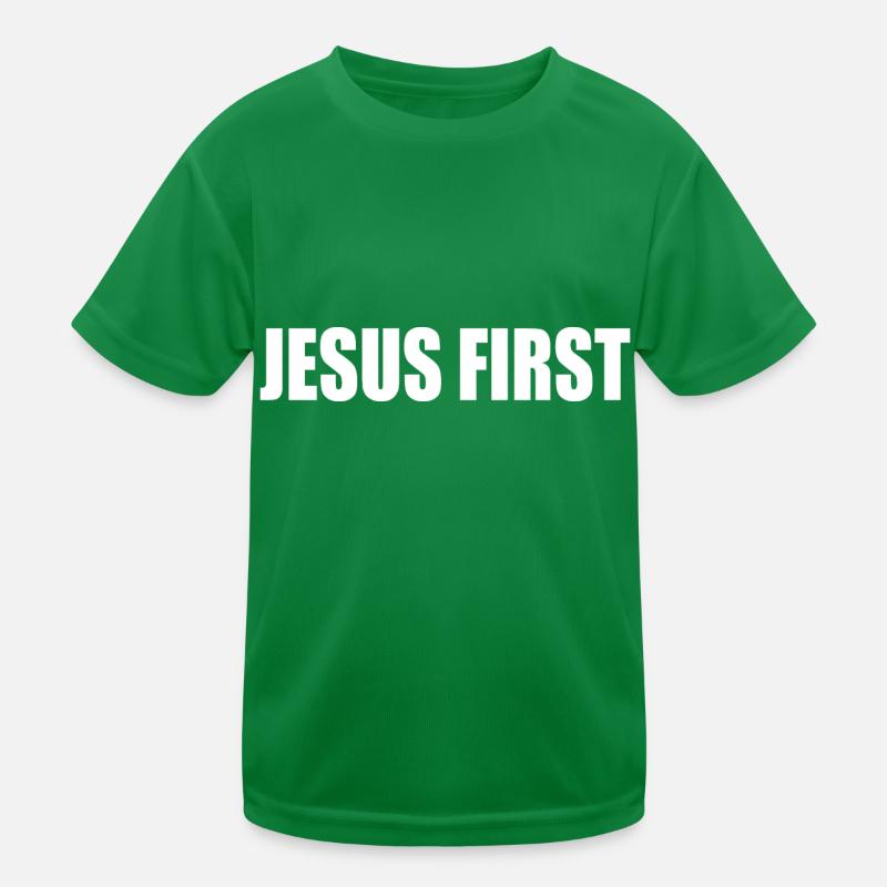 Jesus first Kinder Funktions-T-Shirt