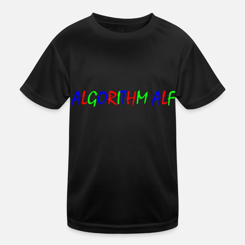 Algorithme Alf – Typographie colorée T-shirt sport Enfant
