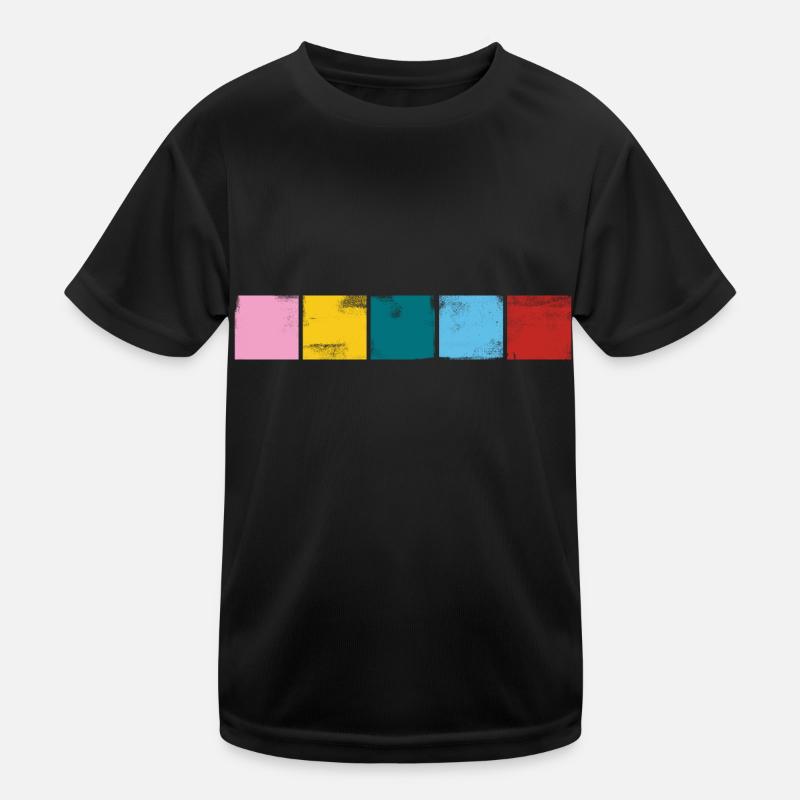"Stabil" Farben ohne Logo - Kinder Funktions-T-Shirt - Schwarz