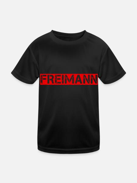 Freimann - Kinder Funktions-T-Shirt - Schwarz - Vorne