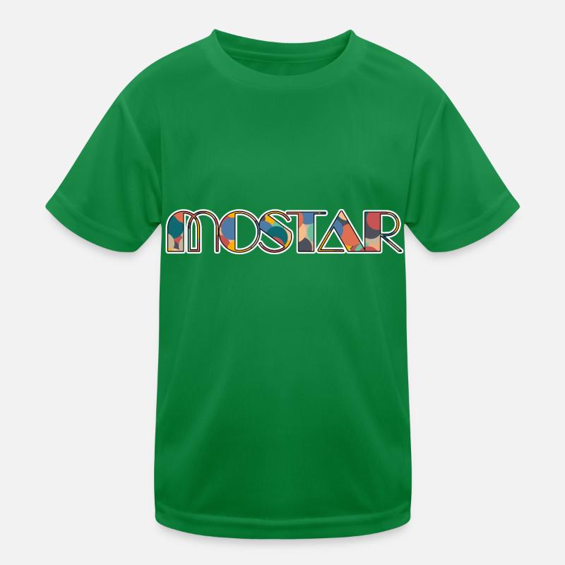 Mostar Retro Pop Typography Kids Functional T-Shirt