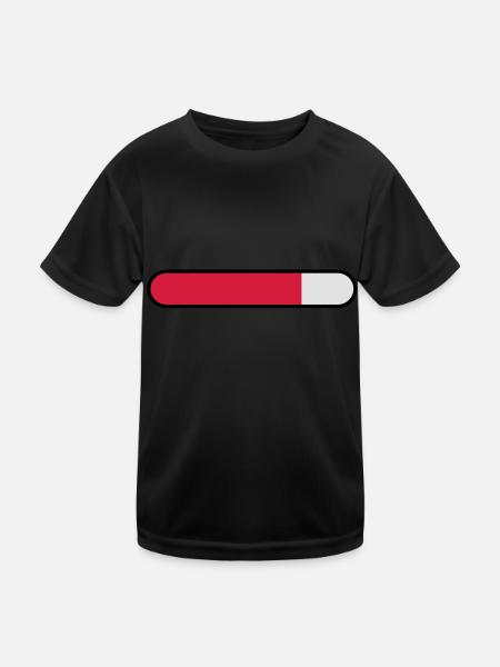 ladebalken leer - Kinder Funktions-T-Shirt - Schwarz - Vorne