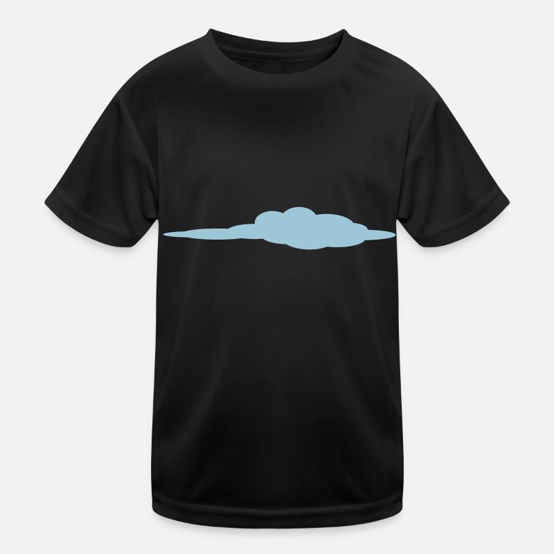Wolke - Kinder Funktions-T-Shirt - Schwarz