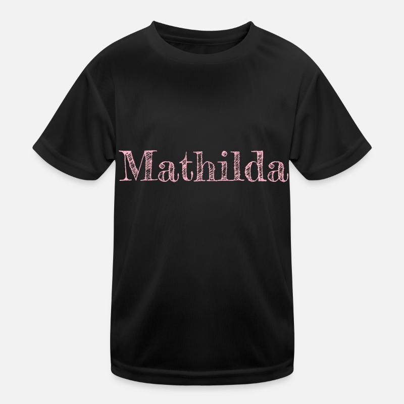 Mathilda - Kinder Funktions-T-Shirt - Schwarz