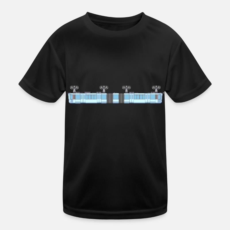 Schwebebahn lang pixelart Kinder Funktions-T-Shirt