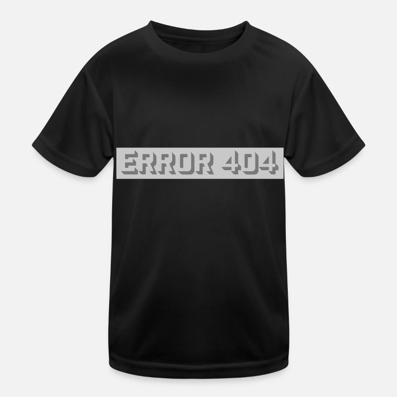 Computer Nerd Error 404 Kids Functional T-Shirt