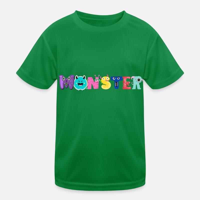 Monster Alphabet Kids Functional T-Shirt