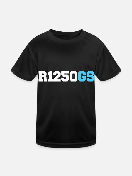 R1250GS Superbike Motorcycle Biker - Kinder Funktions-T-Shirt - Schwarz - Vorne