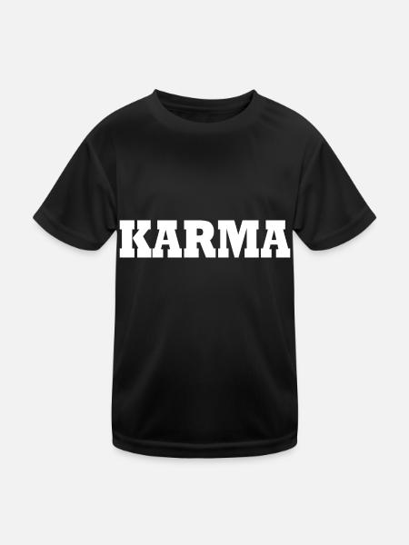 Karma - Kinder Funktions-T-Shirt - Schwarz - Vorne
