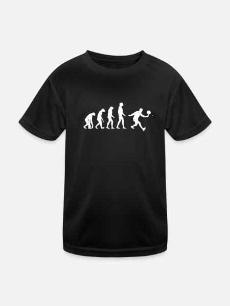 Evolution Padel Fun Design für alle Padel - Kinder Funktions-T-Shirt - Schwarz - Vorne