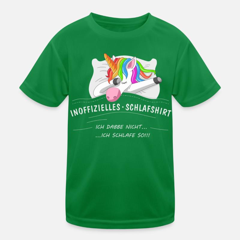 Offizielles Schlafshirt Dabbing Einhorn Mädchen Kinder Funktions-T-Shirt