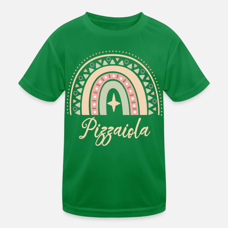 Cadeau Pizzaiola. Boho Rainbow pizzaiola. T-shirt sport Enfant