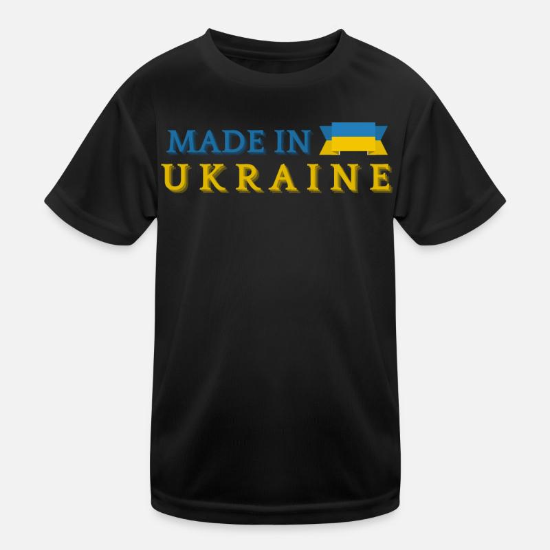 Made in Ukraine, ukrainischer Stolz Kinder Funktions-T-Shirt