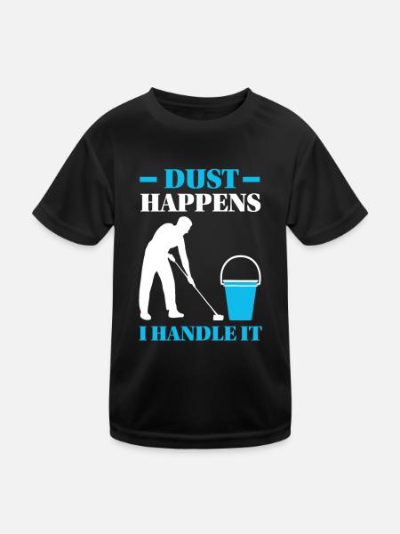 Woche der Wertschätzung für das Housekeeping - Kinder Funktions-T-Shirt - Schwarz - Vorne