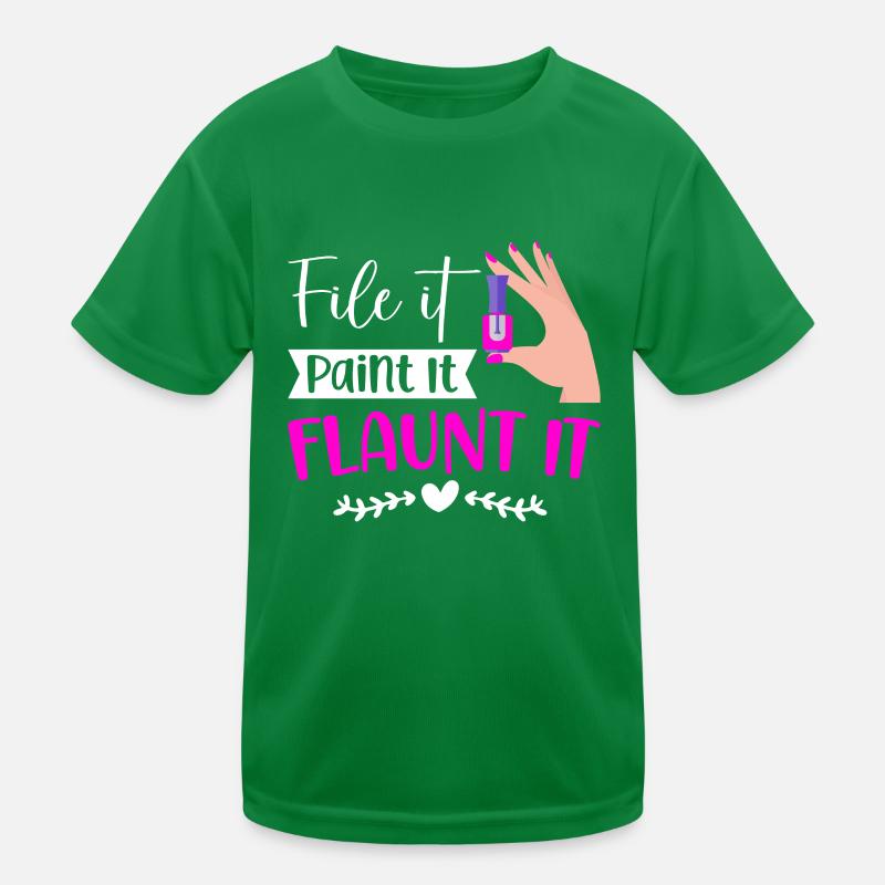 Nail Tech Manucure Technicienne des ongles T-shirt sport Enfant