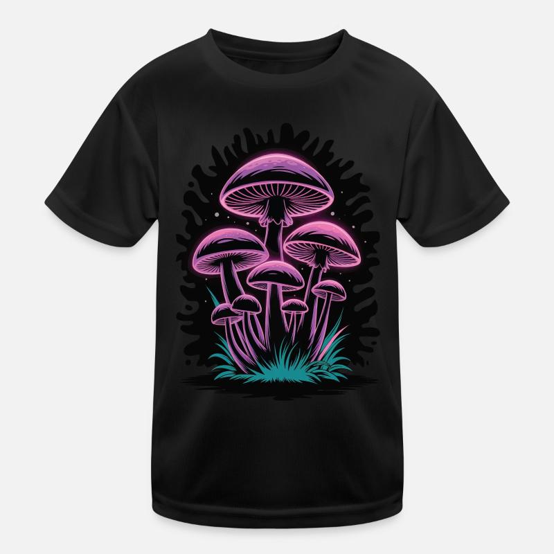 Esthétique Néon Rose Vert Champignon Champignon T-shirt sport Enfant