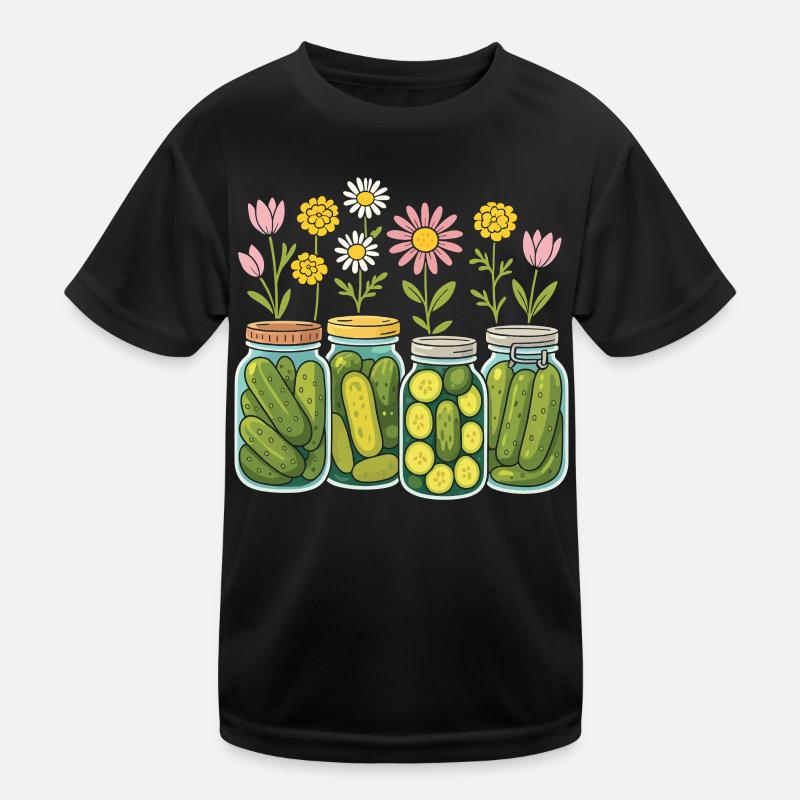 Concombres marinés Pots Fleurs Floral Décoration intérieure T-shirt sport Enfant