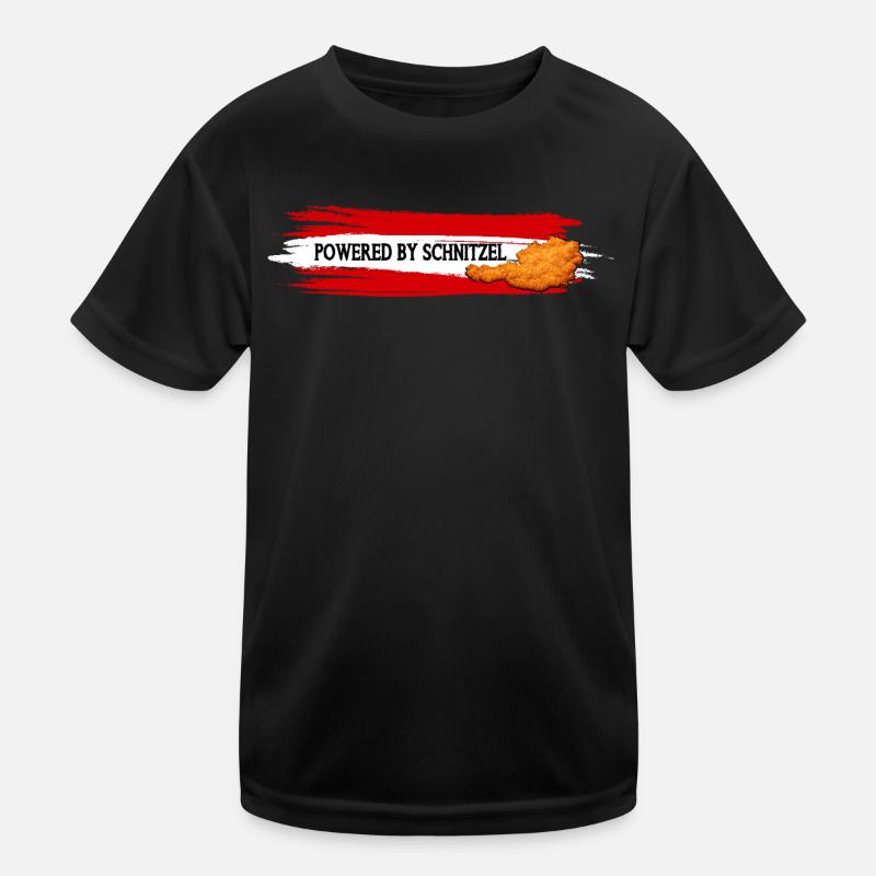 Propulsé par Schnitzel Austria Humour Shirt T-shirt sport Enfant