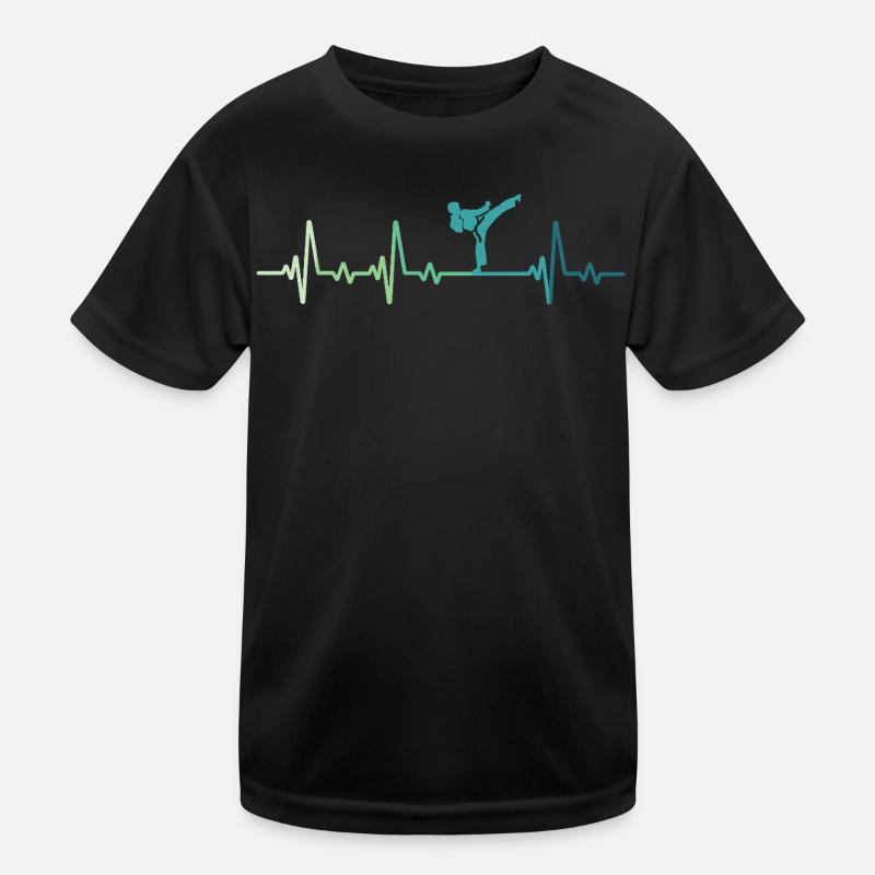 Karate Kara-Te Herzschlag Karate Kinder Funktions-T-Shirt
