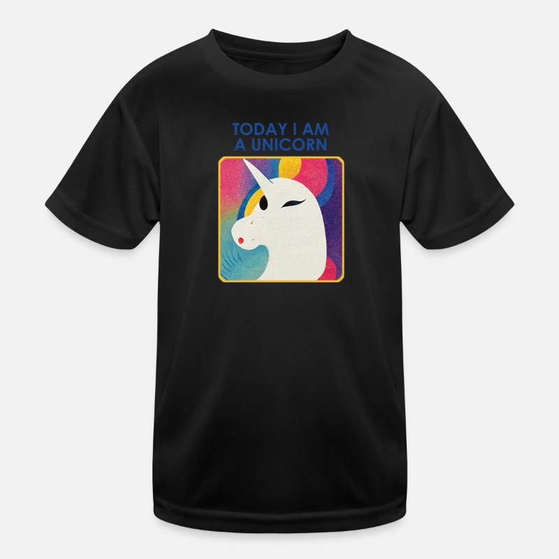 Einhorn mit Motto – Einzigartiges Design Kinder Funktions-T-Shirt