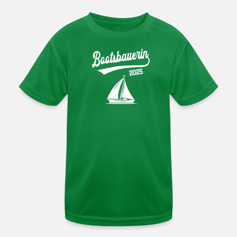 Bootsbauerin 2025 Ausbildung Bootsbauer Bootsbau Kinder Funktions-T-Shirt