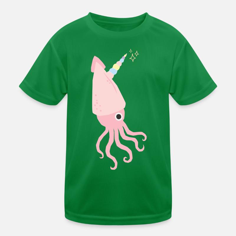 Unicorn Squid Tintenfisch Einhorn Kids Functional T-Shirt
