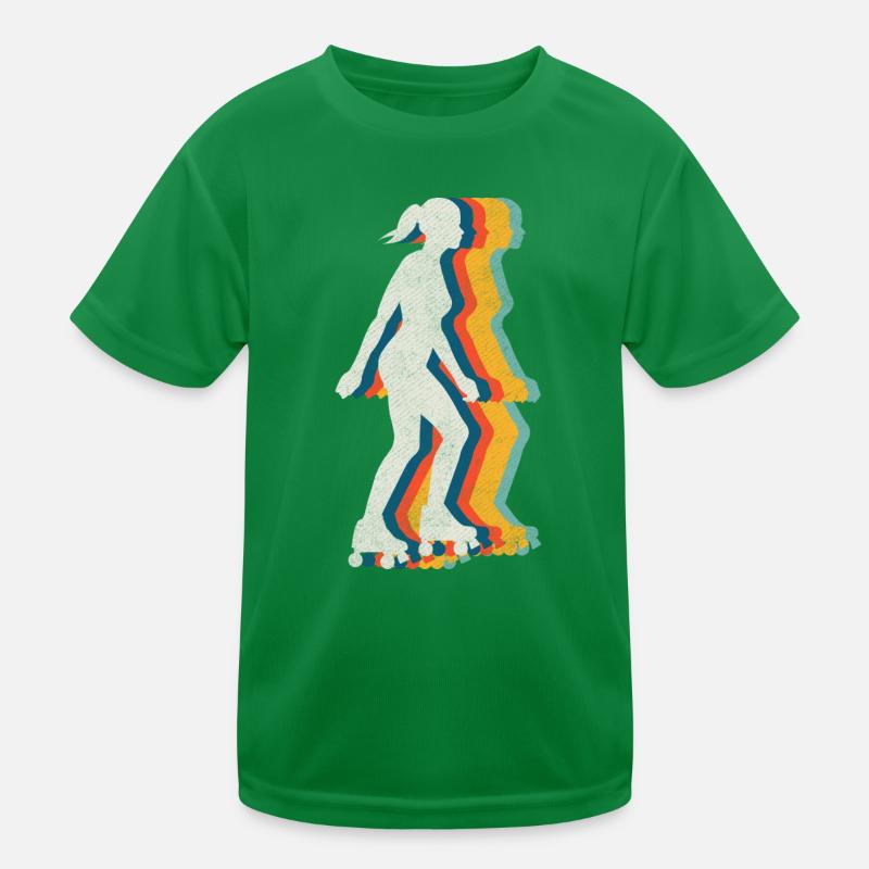 Roller Skating Vintage Mädchen Rollschuh Kinder Funktions-T-Shirt