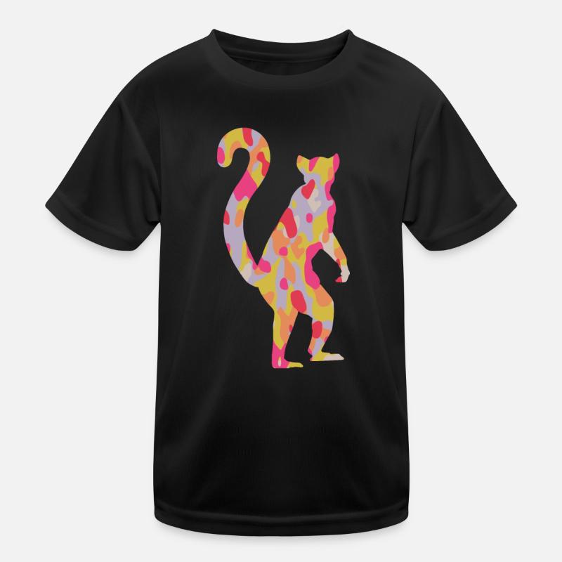 Lemuren Madagaskar Zootier Damen Lemur Mädchen Kinder Funktions-T-Shirt