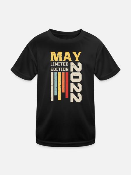 May 2022 - Birthday gift born in May 2022 May - Kids Functional T-Shirt - black - Front