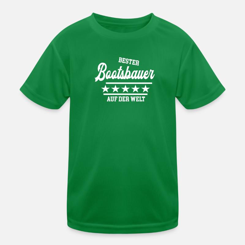 Bester Bootsbauer der Welt weltbester Meister Chef Kinder Funktions-T-Shirt